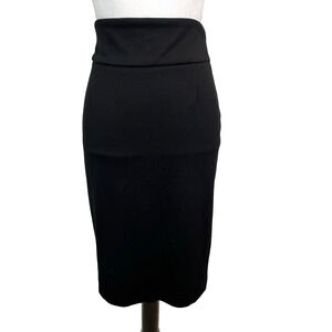 Premise Studio Skirt size 8 Black Pencil Knee Stretch Ponte Knit Career Casual